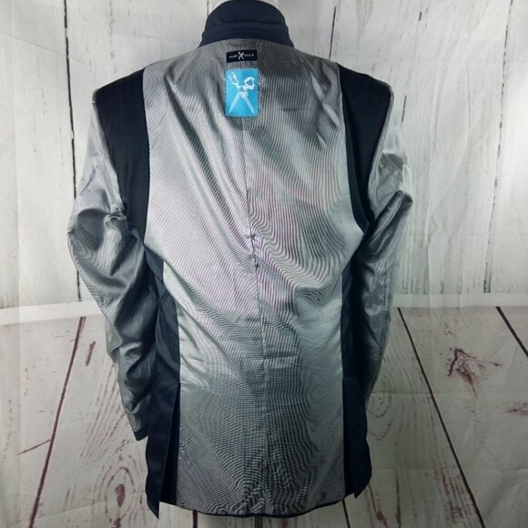 Marc Ecko 40L 2 Button Blue Suit Blazer Jacket - Picture 14 of 14